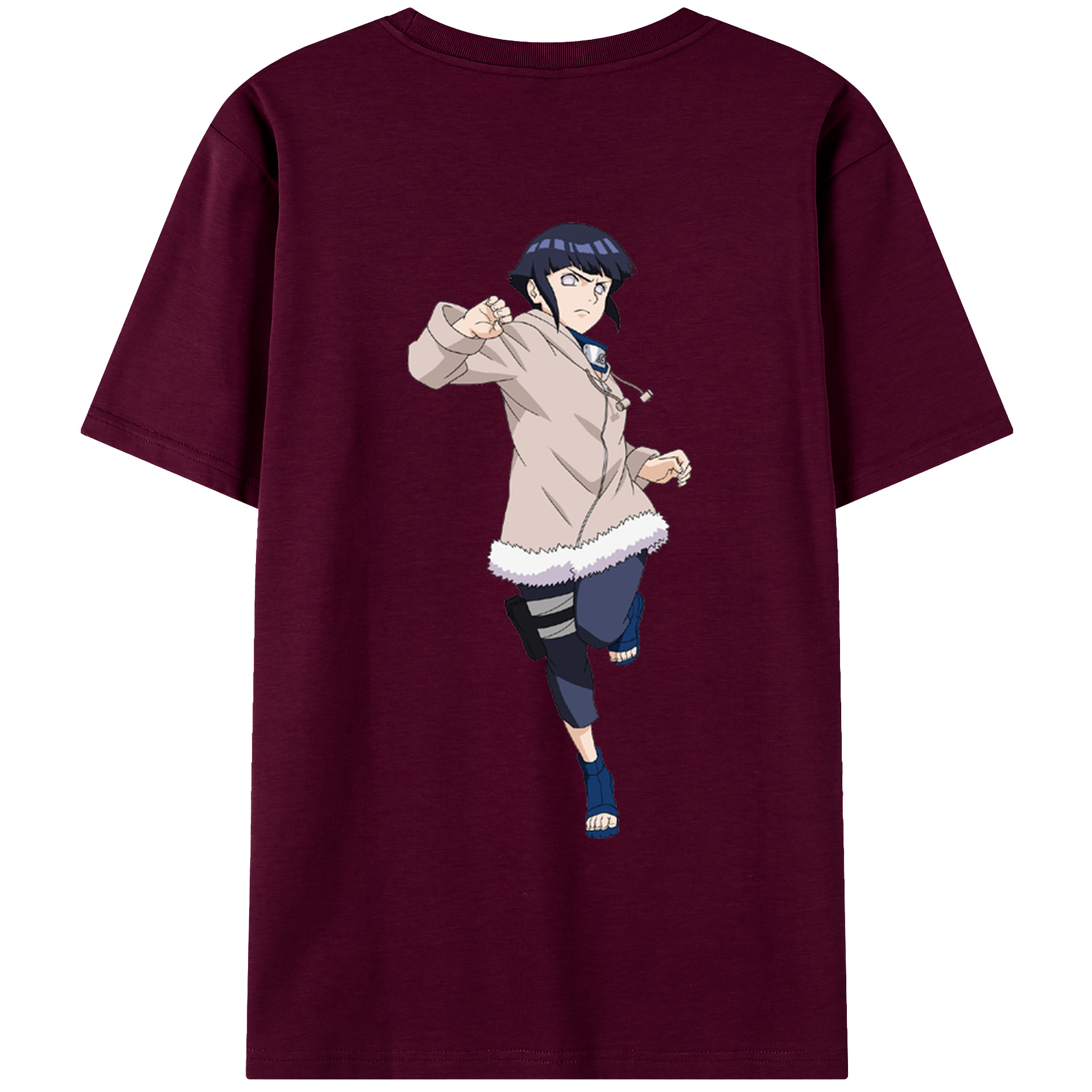 （画像用） NARUTO -ナルト- 日向ヒナタ Hyūga Hinata レディース半袖Tシャツ(バックプリント)